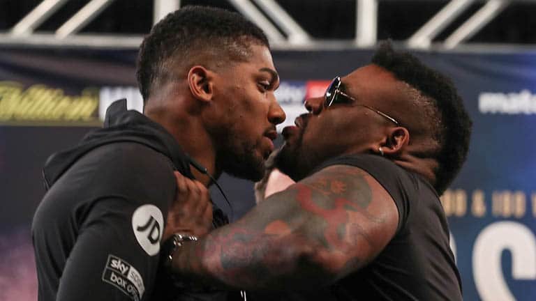 WATCH Jarrell Miller push Anthony Joshua